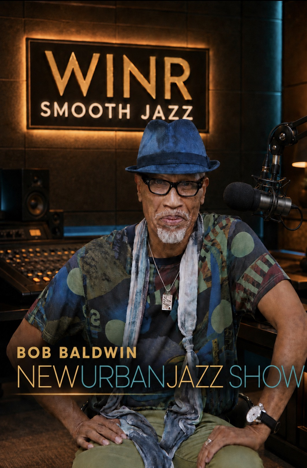 Bob Baldwin in the WINR studio